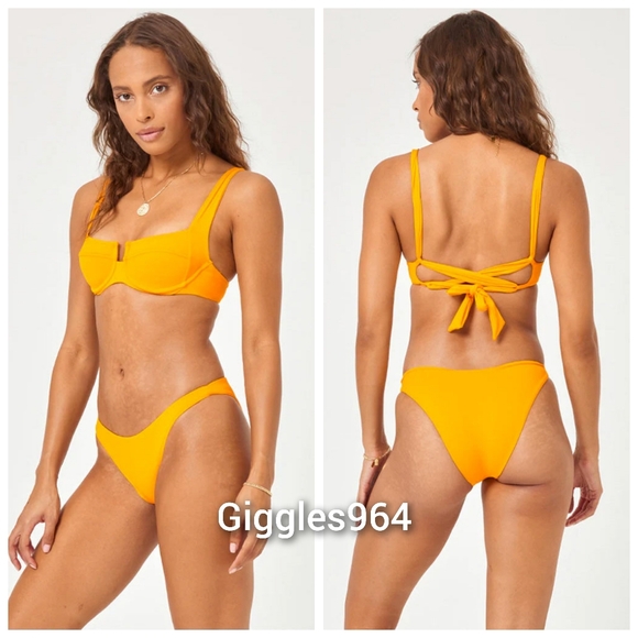 L*Space Camellia Camacho Bikini Mango Yellow